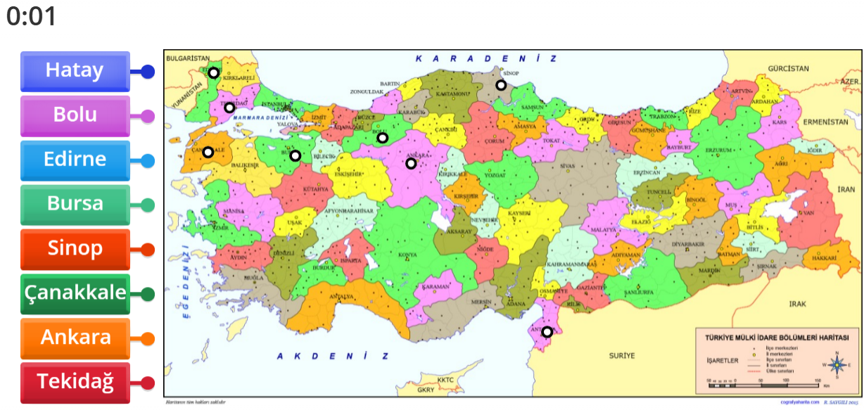 Türkiye - Şehir Bulma Oyunu